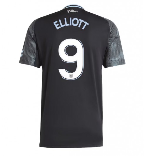 Moške Nogometnih dresov Aston Villa Harvey Elliott #9 Gostujoči 2025-26 Kratki rokavi Moške Nogometnih dresov Aston Villa Harvey Elliott #9 Gostujoči 2025-26 Kratki rokavi